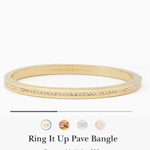 Kate Spade “Ring It Up” Gold Pave Bangle